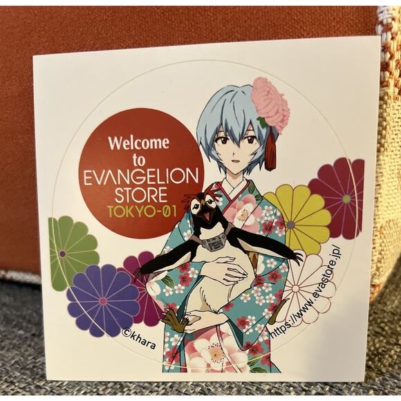 Neon Genesis Evangelion Rei Ayanami Official Store Sticker Brand New - Picture 1 of 2
